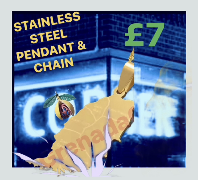 🇬🇩   GND GRENADA  SPICE ISLE COLLECTION - GOLD CHAIN W/ PARISHES 