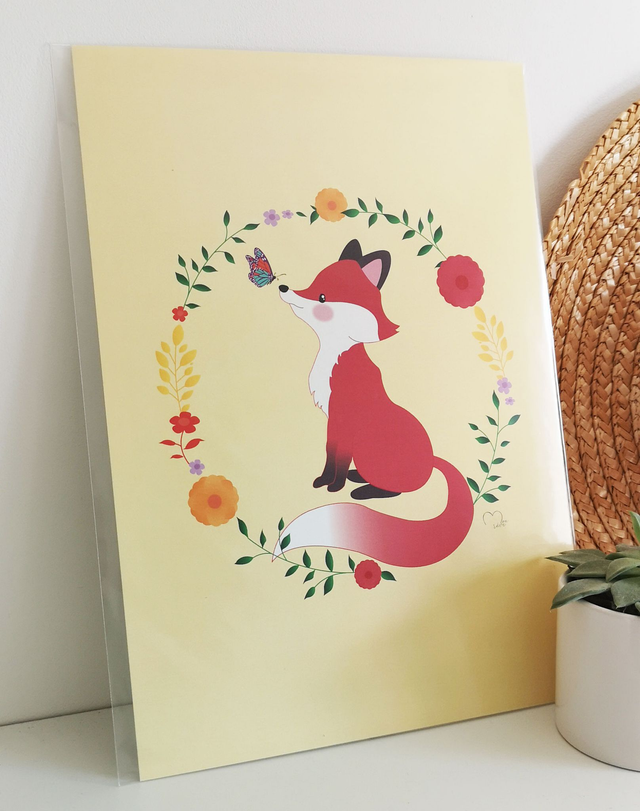 Affiche Renard Curieux