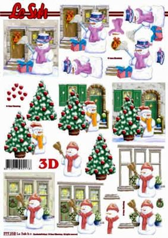 Knipvel Kerst Sneeuwpop