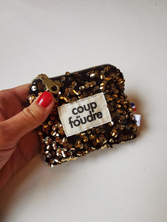 Porte-monnaie ELIOT sequin or 