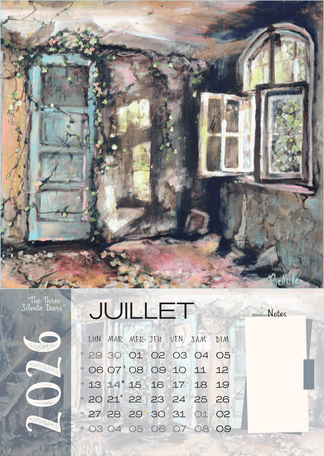 Calendrier mural Bellule Art 2026 — “Échos organiques”