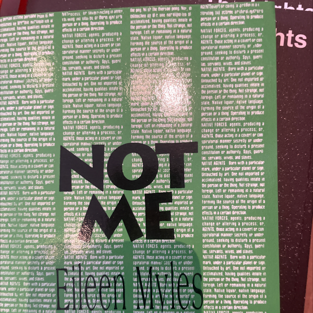 Not Me Eileen Myles
