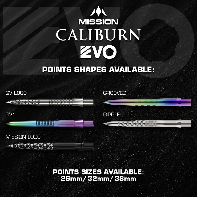 Mission Caliburn EVO Wechselspitzen Ripple schwarz