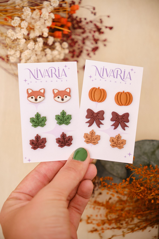 Pendientes de botón | Colección Otoño