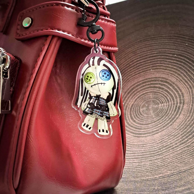 Green Frankenstein Girl Acrylic Keychain