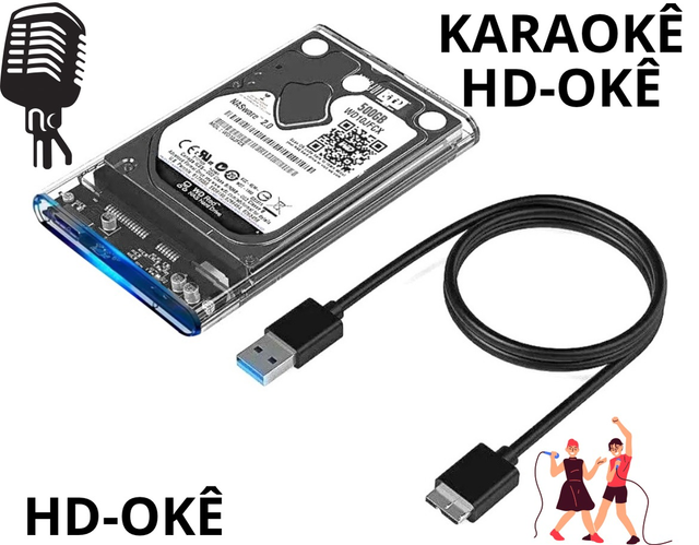 HD 500 GB COM KARAOKÊ + 11 MIL MÚSICAS 