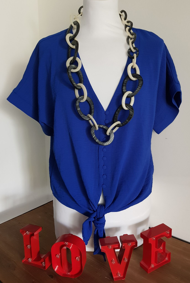 Top Y&#039;COO Paris bleu roi