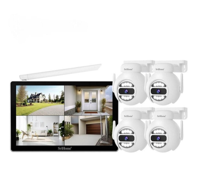 Kit de Videovigilancia Grabador Sricam NVS010 + 4 cámaras IPC047 5MP