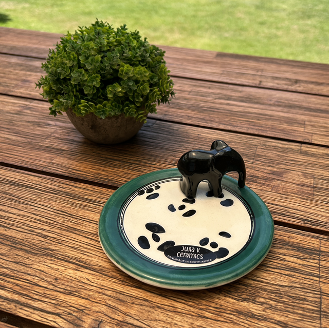 Cerámicas Giraffe Teal - Platito decorativo