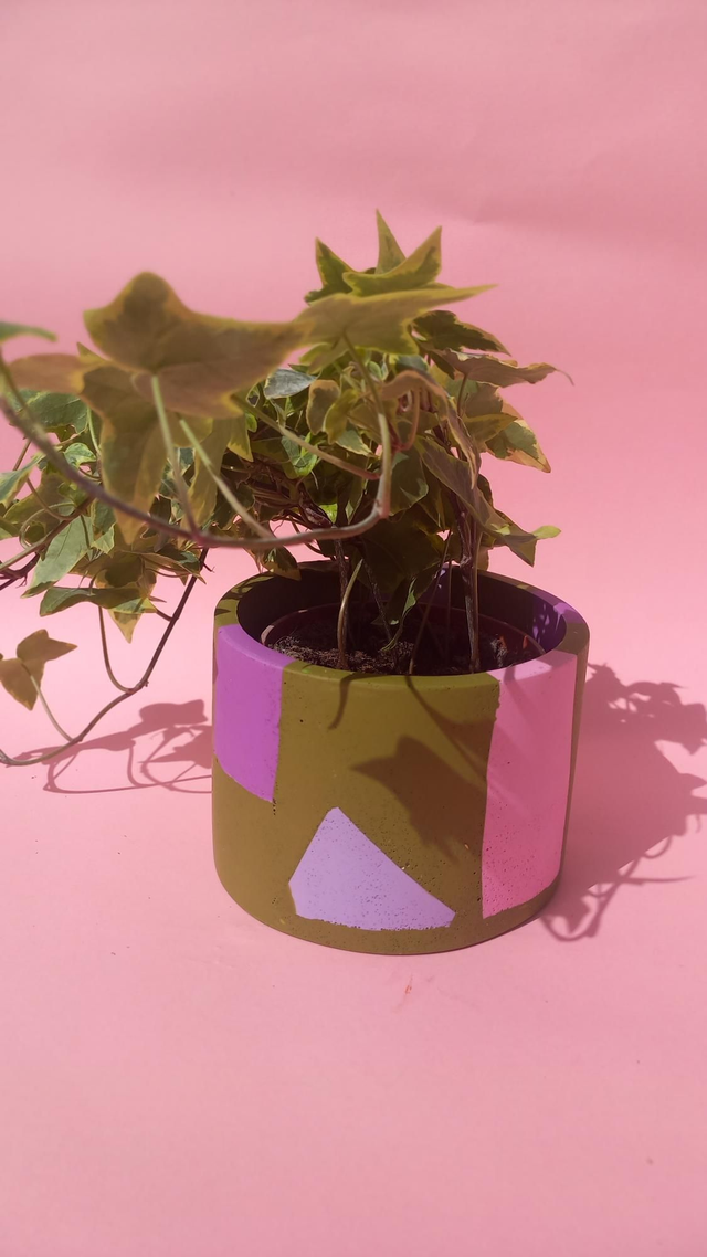  Osłonka na doniczkę, zielona doniczka, kolorowe lastryko