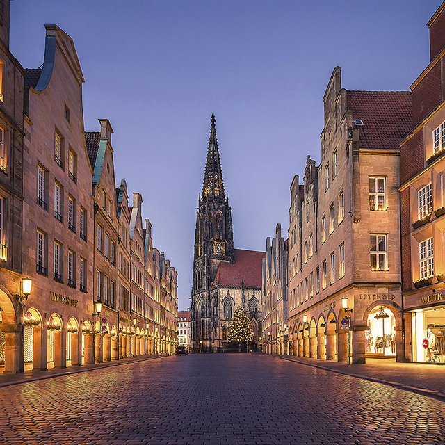 Prinzipalmarkt in der Dämmerung