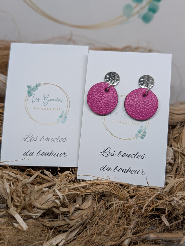 Boucles d'oreilles Anti Gaspi rose ag179
