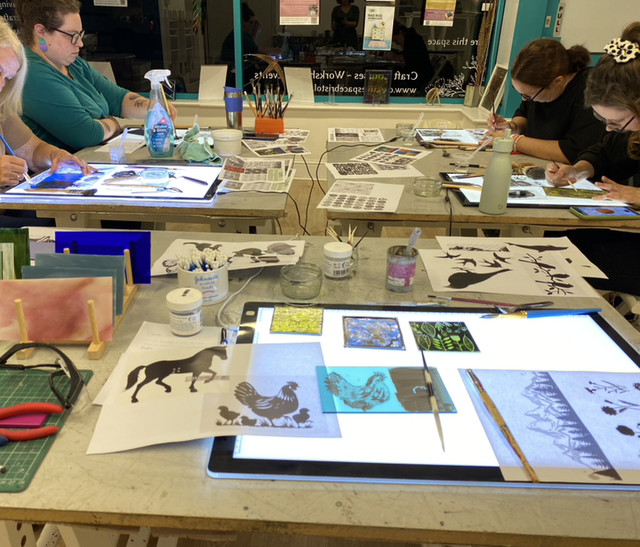 Stained Glass Painting Day Workshop Sunday 1st March