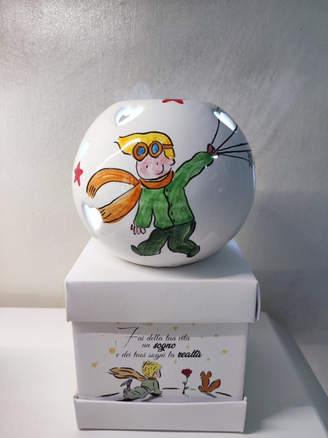 Sfera led in ceramica collezione piccolo principe