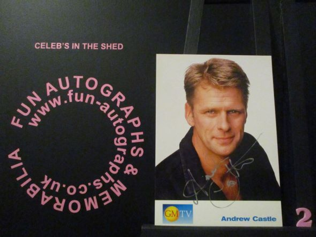 Andrew Castle Authentic Autographed GMTV 6x4 Cast Card (2)