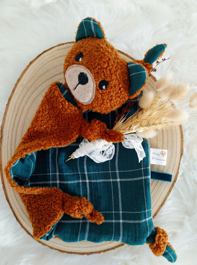 Doudou ourson caramel