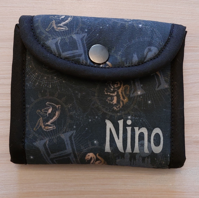 Porte-monnaie enfant noir et gris