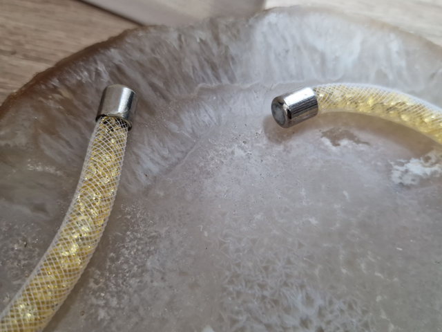 Parure Créoles Cristal Noir Collier Ras De Cou Cristal Champagne