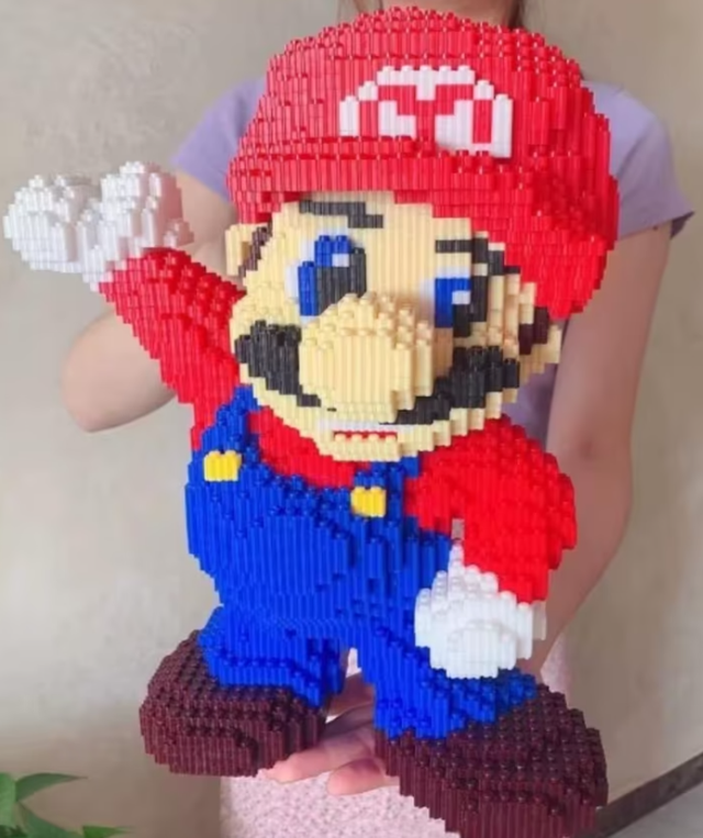 Prachtige bouwblokken set Super Mario figuur groot (35cm)