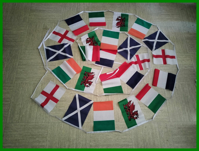 Guirlande 6 nations rugby XV - 7m - 24 flags