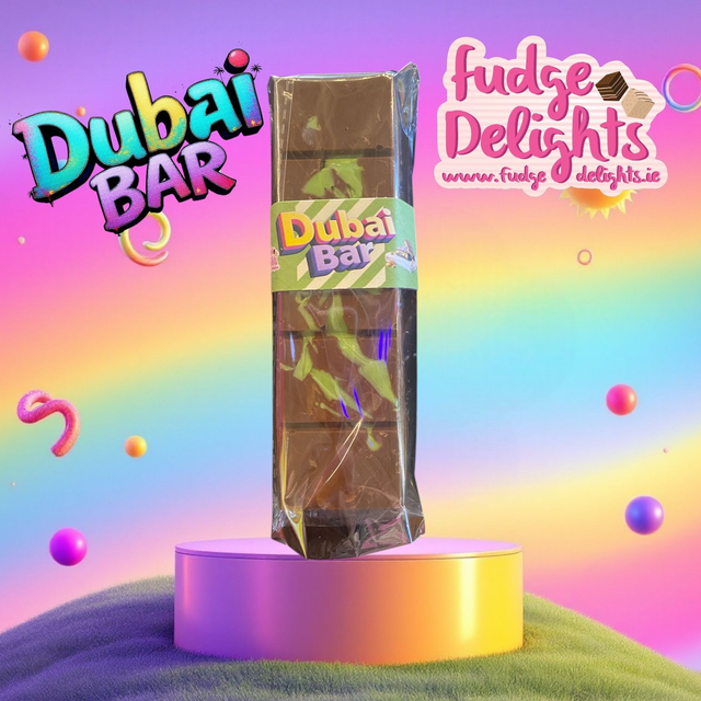 Fudge Delights homemade Dubai Bar - milk choc - 150g