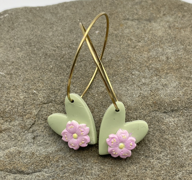 Blossom heart hoops #1