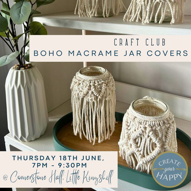Macrame Boho Jar Creative Session