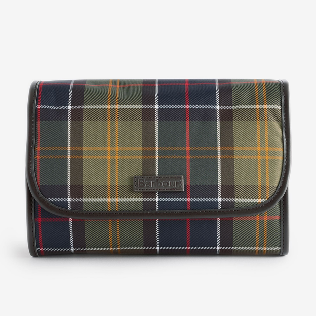 Barbour Tartan Hanging Wash Bag