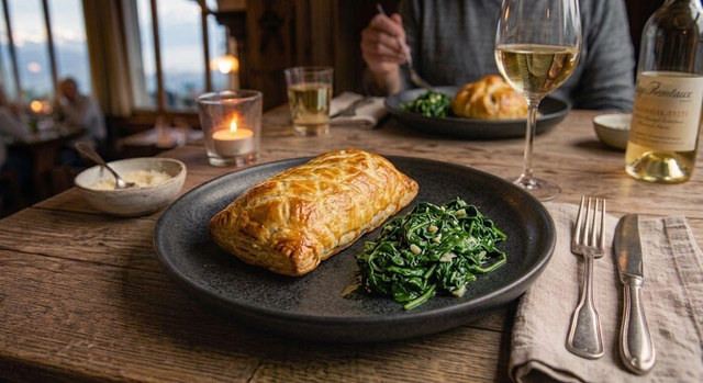 Mardi: 13.10 Poulet en croûte 