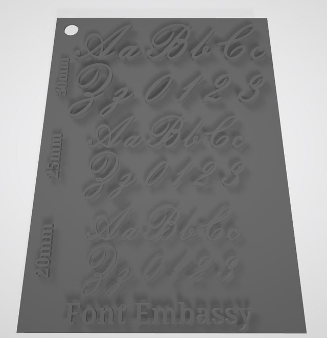 Letterstamps Set 62-teilig Font Embassy