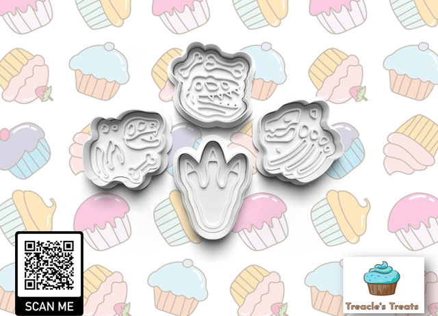 Axolotls Fondant/cookie stamps with cutters