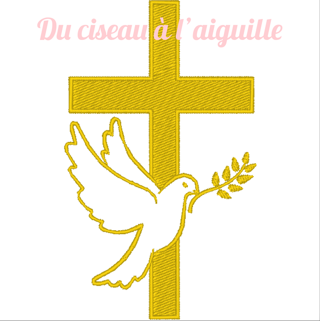 fichier broderie baptême - 3 Tailles / 12 Formats