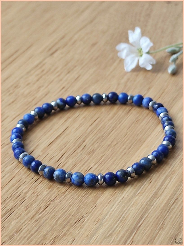 Bracelet 4mm - Lapis Lazuli 