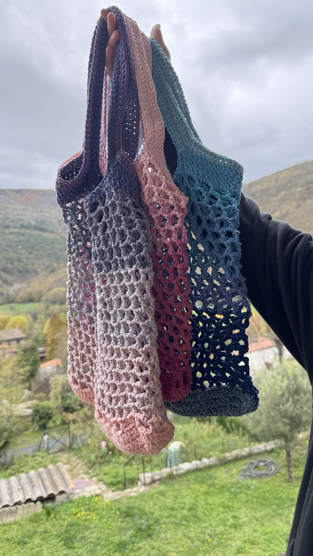 Sac filet style "tote bag"