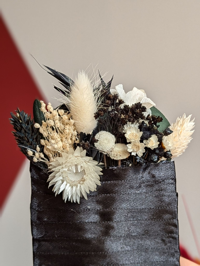 Boutonnière Pochette - Black &amp; White