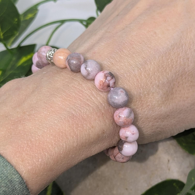 Bracelet "Jaspe zébré" 8mm BR-093