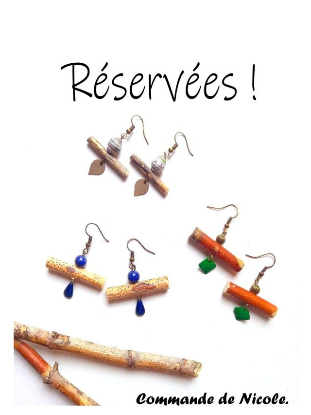 Commande de Nicole - Assortiment Boucles Bois Personnel - Réservée
