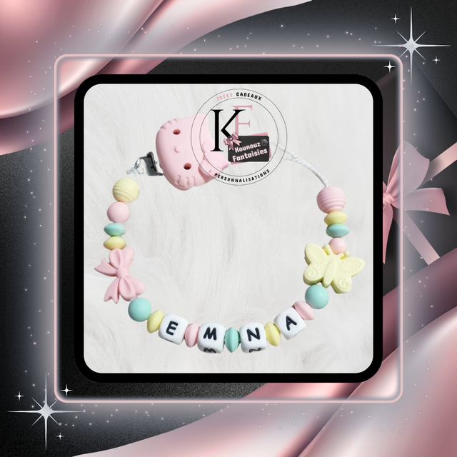 Attache-tétine Hello Kitty