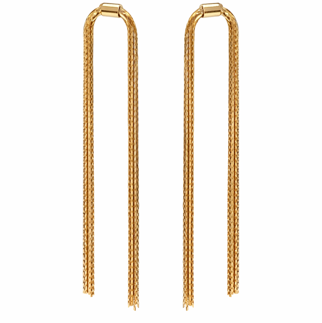 Pendientes acero dorado 