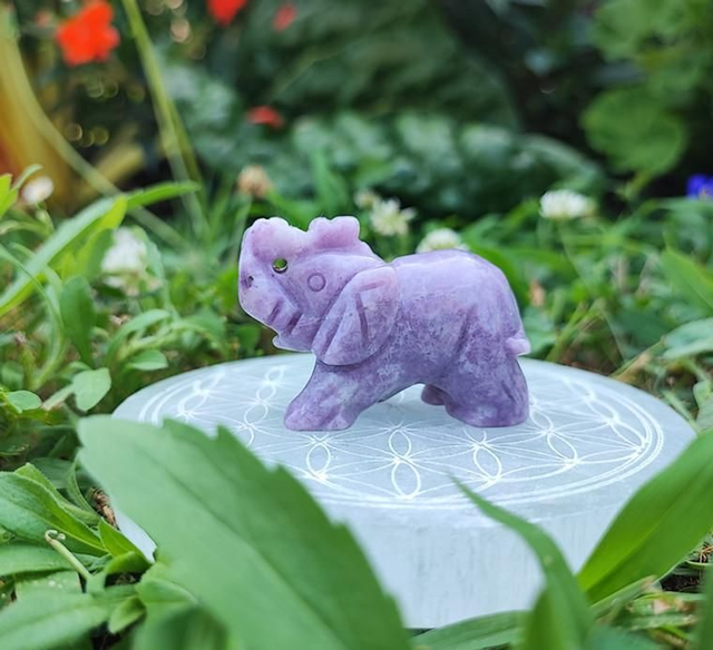 Éléphant Lépidolite A+