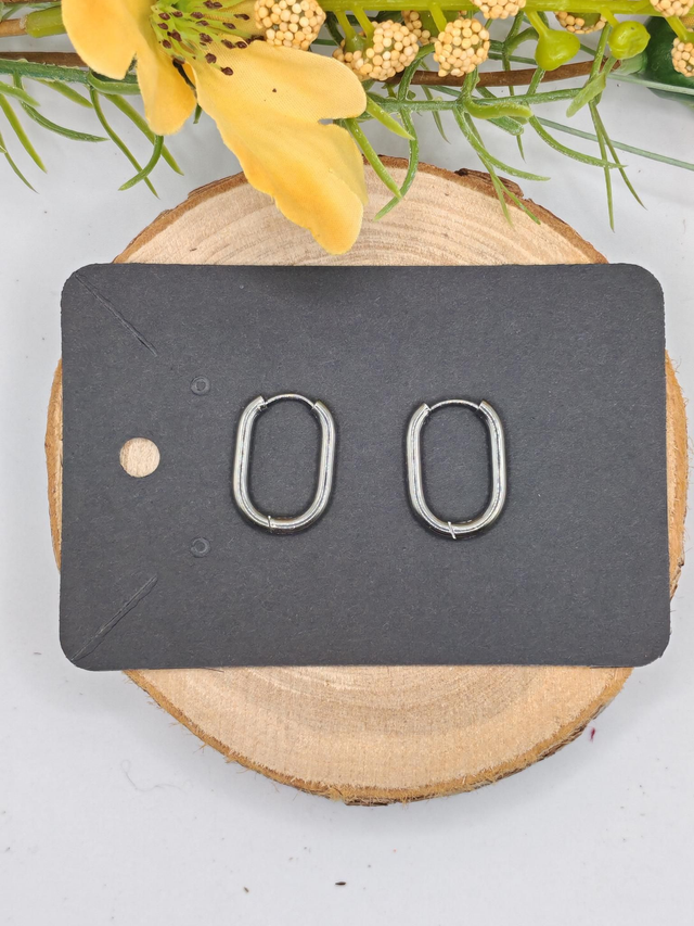 Créoles ovales argentées