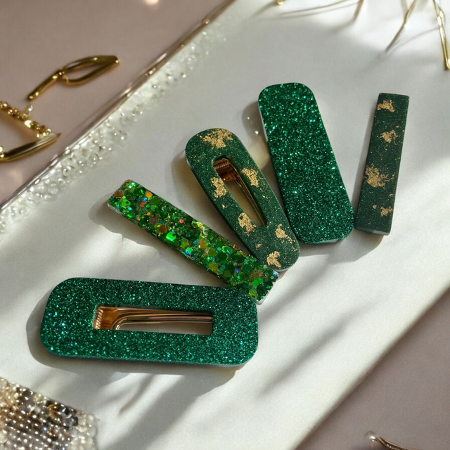 Barrettes vertes n°2