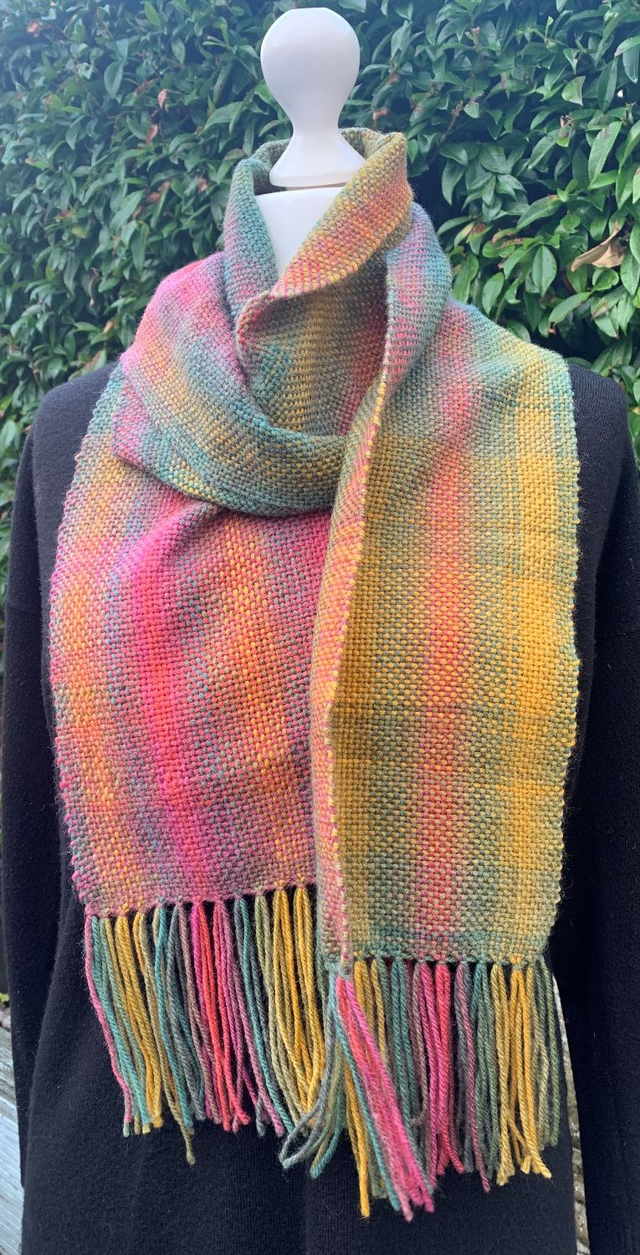 Handwoven Autumn Scarf, Unisex 