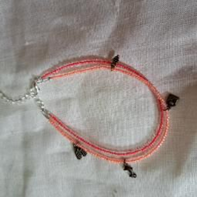 Bracelet de cheville fait main : Luminescence estivale