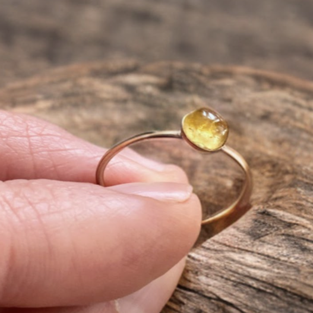 Ring classic • sitrin • 14k gullfylt • 5mm