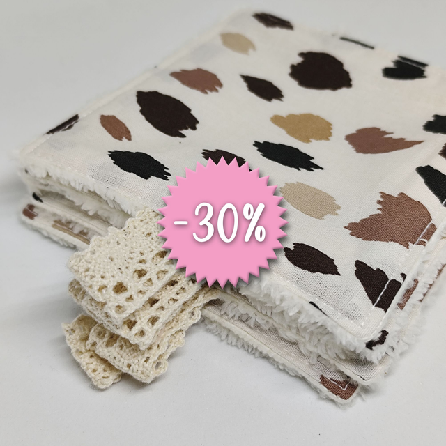 MAKA – Lot de 5 lingettes lavables pour une routine beauté responsable