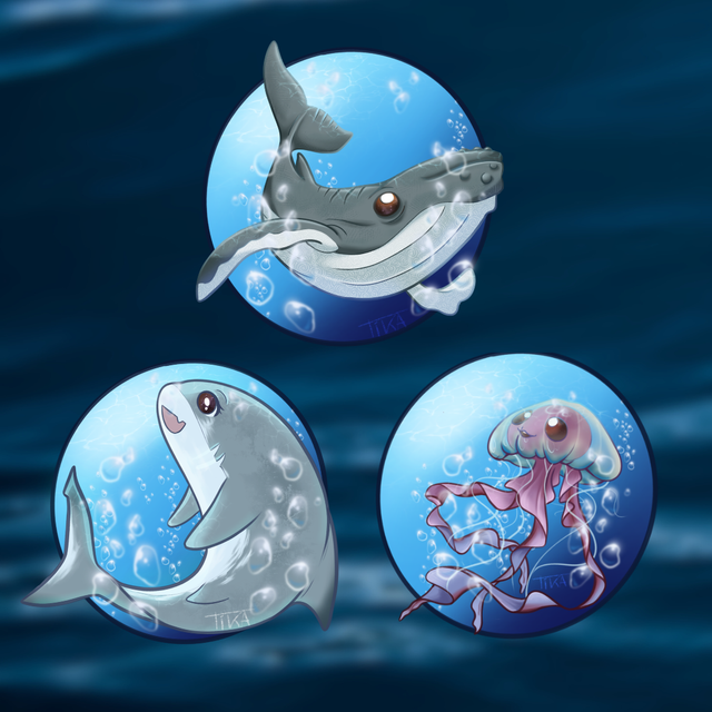 Stickers — Animaux marins