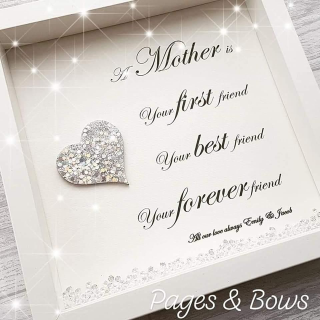 Mother personalised heart frame | Gift for Mum 