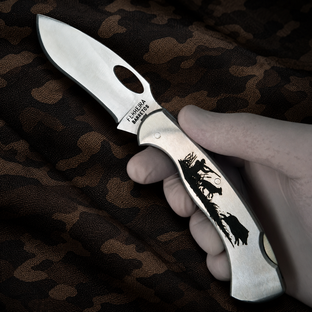 Canivete EDC Bruto Barretos Original 9cm Aço Inox 420 Caçador