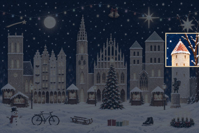 Adventsbild 22 – Der Buddenturm